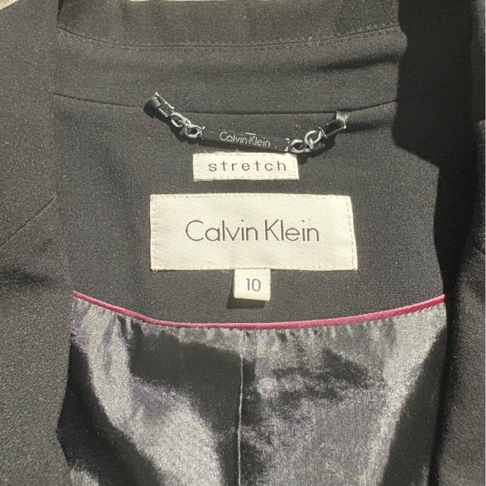 Calvin Klein black career blazer smart work suit size 10 - Picture 3 of 4